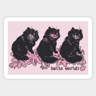 Catwheezie x Louis Wain Hello World! Sticker